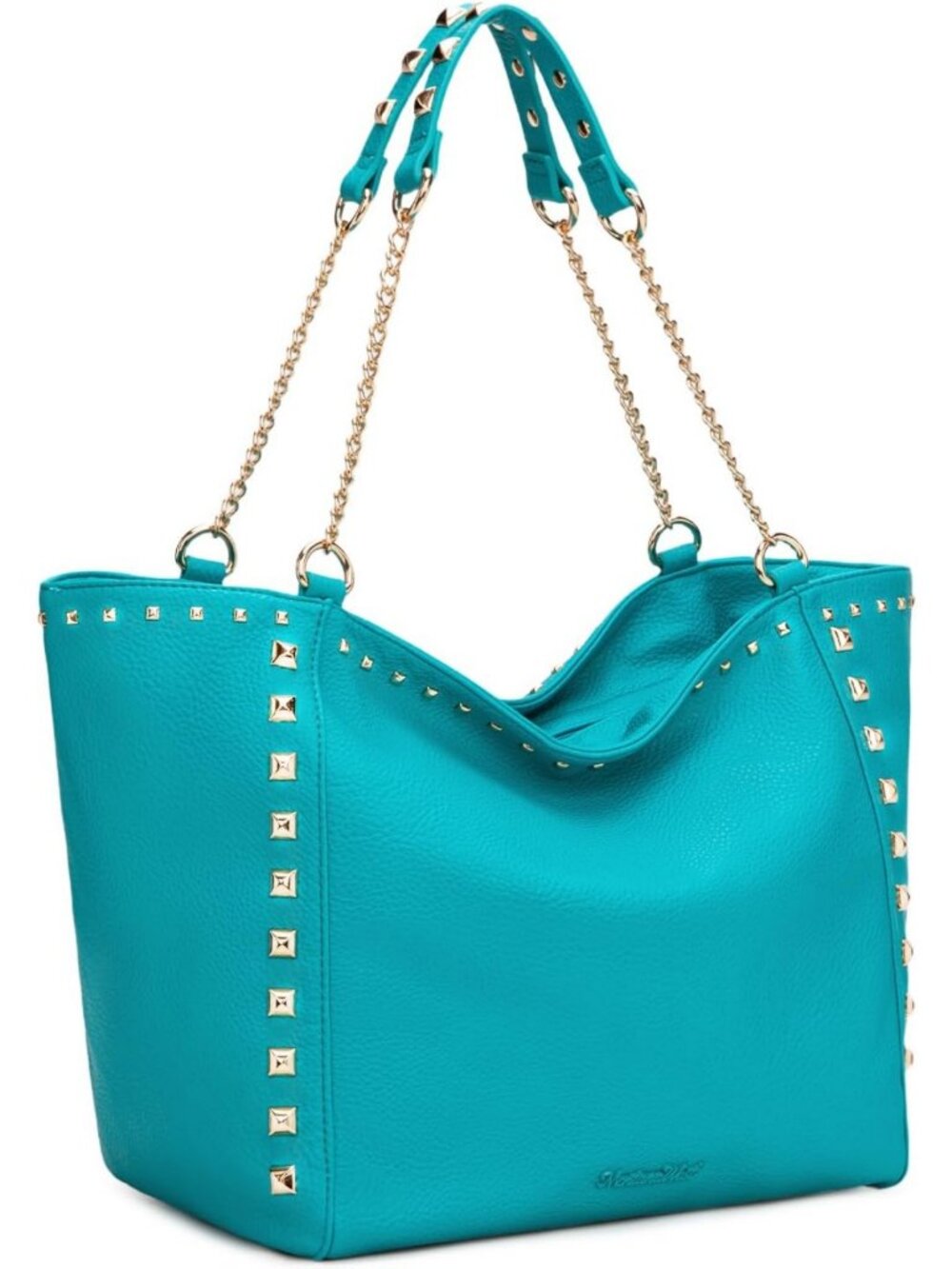 Oversized Women's Tote Bag with Chain Detail - Stylish Shoulder Purse Handbag